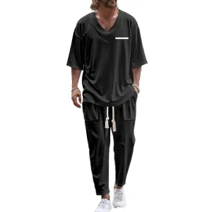 Men's Casual Fashion T-shirt Two-piece Set 87027305YM